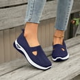thumbnail image 3 of Willtoo Orthopedic Shoes for Women, 2025 Women Wide Width Breathable Walking Comfortable Slip on Sneakers, Non Slip Food Service Lightweight Sneaker, Nurse Shoes Arch Support Sneakers Blue 9.5 Wide, 3 of 4