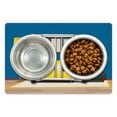 thumbnail image 1 of Mid Century Pet Mat for Food and Water, Interior Illustration of a Modern House Room in Minimal Art Style, Non-Slip Rubber Mat for Dogs and Cats, 18" X 12", by Ambesonne, 1 of 1