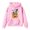 AB73 Pink, variant on Tisuna Halloween Hoodies For Teen Girls Pumpkin Print Long Sleeve Hooded Tops Kids Breathable Theme Party Daily Hoody Clothes Size 4-5 Years Black