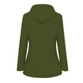 thumbnail image 3 of Women's Plus Size Solid Hooded Raincoat Outdoor Windproof Thickened Jacket Coat for Cold Weather, 3 of 5