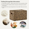 thumbnail image 6 of Leopard Animal Print Storage Basket, Durable Canvas Organizer With Handles Large Collapsible Storage Bins Boxes for Home Office - 1 Pack Home Decor, 6 of 7