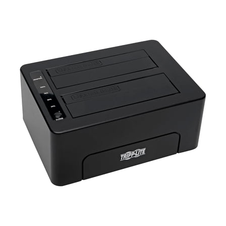 USB TO DUAL SATA HARD DRIVE DOCK W/ CLONING 2.5-3.5IN HDD