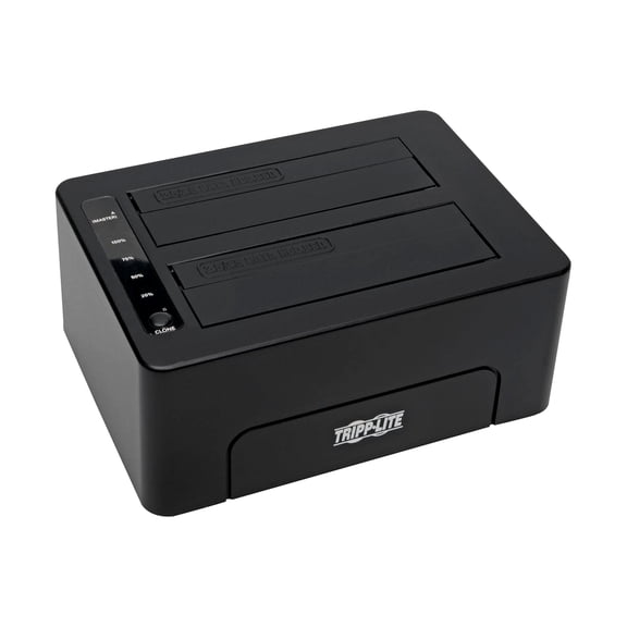 USB TO DUAL SATA HARD DRIVE DOCK W/ CLONING 2.5-3.5IN HDD