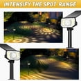 thumbnail image 3 of Quntis Solar Spotlights Outdoor, Adjustable Dual-Lens Solar Landscape Lights, IP65 Waterproof, 3 Brightness Modes & Auto-On/Off, High-Efficiency Solar Powered Spotlights for Yard, Pathway, 3 of 10