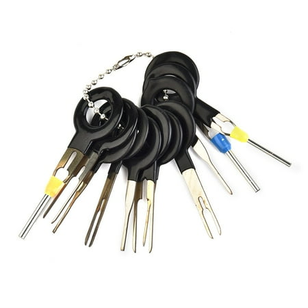 

Leye Terminal Removal Tools 11pcs Car Wire Harness Plug Terminal Extraction Pick Connector Crimp Pin Back Needle Remove Tool Set Terminal Release Tool Kit