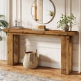 thumbnail image 3 of Tribesigns Solid Wood Sofa Table Behind The Couch, 63-Inch Long Farmhouse Rectangular Console Table for Living Room, Entryway, Rustic Brown, 3 of 7