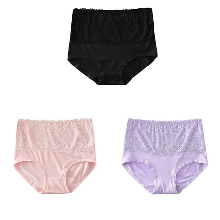 

Dadaria Women Underwear Women Large Size Breathable Briefs Lace-Side High-Waisted Women Panties Multicolor XXXXXXL Women