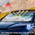 thumbnail image 3 of Yuyamidu Seaside Car Windshield Sun Shade Beach Automotive Windshield Sunshades for SUV Van Hatchback Foldable Car Sun Visor for Car Windows to Block Sun, 3 of 7