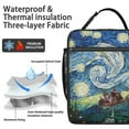 thumbnail image 2 of Reusable Galaxy Lunch Box - Thermal Collapsible Bag with Zip Pocket & Handle, Space Design Men Women ., 2 of 6