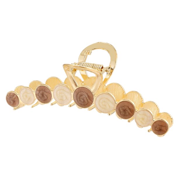 Clips de garra de cristal para el cabello, pinzas para el cabello antideslizantes para mujeres y niñas, para cabello grueso, sujeción fuerte para - Marrón beige Sunnimix Garra de pelo para mujer