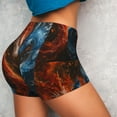 thumbnail image 3 of Picia Red And Blue Fire Dragon F Printed Workout Shorts for Women Seamless Scrunch Butt Lifting High Waisted Yoga Gym Booty Running Moisture-wicking Short Pants-Large, 3 of 9