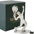 thumbnail image 2 of Matashi  Silver Plated Tennis Player Figurine Embellished w Crystals, Gift for Sports Fan, Desk Accessories, Trophy, Office Décor, 2 of 5