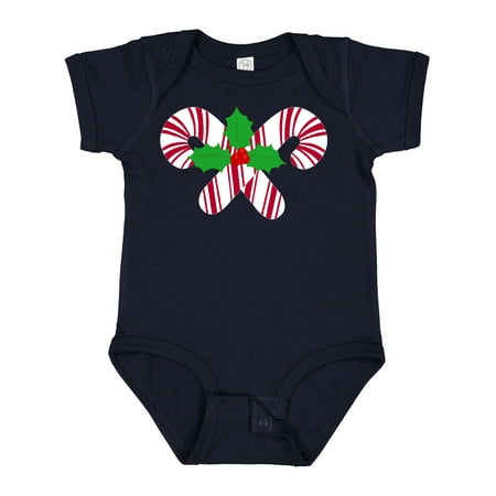 

Inktastic Candy Canes and Holly Christmas Boys or Girls Baby Bodysuit