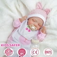 thumbnail image 6 of RSG Lifelike Reborn Baby Dolls - 20-Inch Sweet Smile Real Life Newborn Full Body Cloth Sleeping Baby with Basket & Rabbit Doll for 3+ Year Old Kids, 6 of 6