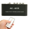 thumbnail image 2 of 4 Way AV Switch  Switcher, Aluminium Alloy Housing Stereo Compact DC 12V 4 Channel  Switcher Easy To Control With IR Remote Control For Game Console, 2 of 8