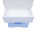 thumbnail image 4 of 5 Drawers Dresser with Wheels, Modern Plastic Vertical Tower Closet Organizer Cabinet Clothes Storage Chest for Adults Children's Room Bedroom Gradient Blue, 4 of 10