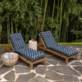 thumbnail image 5 of ARDEN earthFIBER Outdoor Tufted Chaise Cushion, 22 x 76, Rain-Proof, Fade Resistant, Cushion for Chaise Lounger Sapphire Blue Garden Trellis, 5 of 10