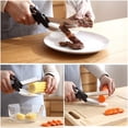 thumbnail image 4 of Tijeras para alimentos, cortadora, cortadora, utensilios de cocina, cuchillo de cocina de acero inoxidable con tabla de cortar incorporada para picadora de frutas y verduras, tijeras para alimentos, JAMW Sencillez, 4 of 4