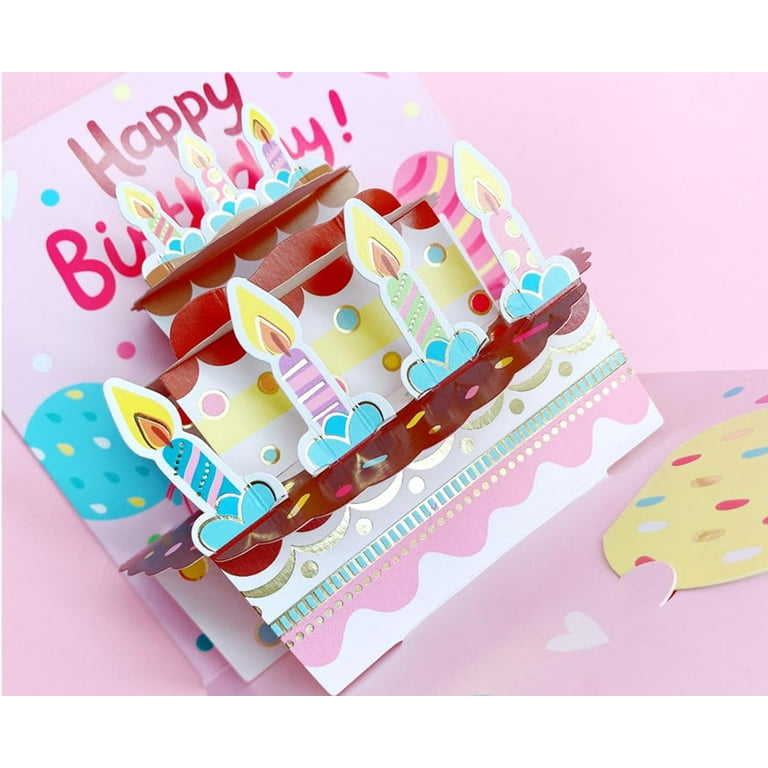 ABRUIXUE 3D Birthday Cards with Envelope, Birthday Pop Up