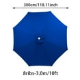 thumbnail image 2 of 8 Ribs Umbrella Replacement 10ft Patio Umbrella Replacement Cloth Outdoor Garden Parasol Replacement Fabric, 2 of 7