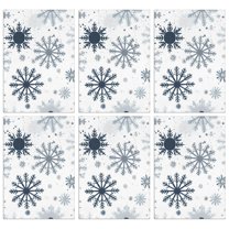 6 Pcs Funny Kitchen Towels,Blue Christmas Snowflake Pattern Microfiber Dish Towels,Kitchen Tea Towels,Kitchen Towel Set (18" X 26")