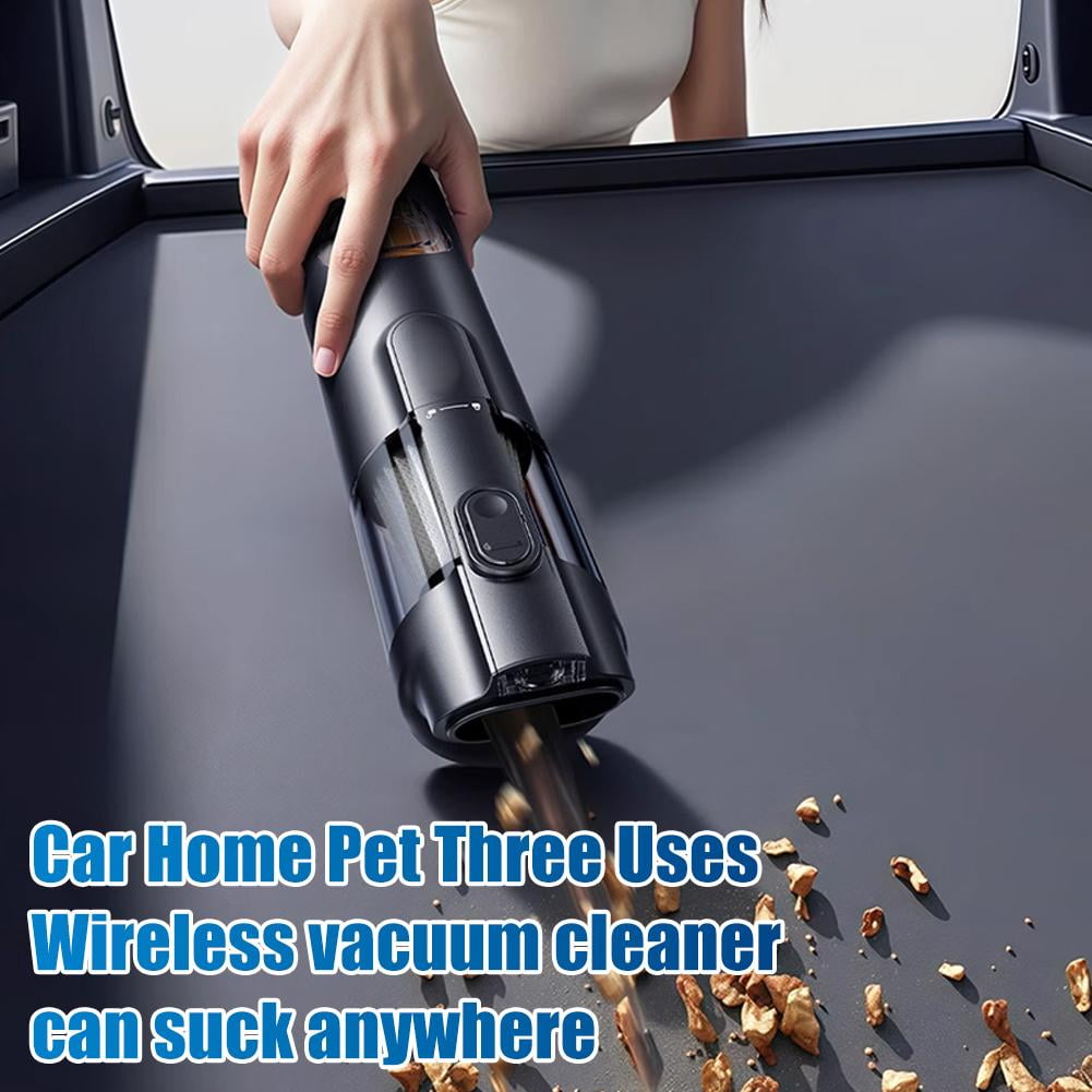 5-in-1 Smart Handheld Vacuum Cleaner, Cordless Mini Vacuum with 15kPa Strong Suction, Rechargeable Type-C Portable Vacuums Dust Cleaner for Home, Car, Sofa, Inflatable Pump Function