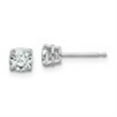 thumbnail image 2 of Auriga Fine Jewelry 14K White Gold 3/4ct. Cushion Moissanite Stud Earrings for Women (L- 0.18 inch, W- 0.18 inch), 2 of 6