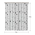 thumbnail image 5 of White Black Cat Planet Star Moon Pattern Shower Curtain 72"x84" ,Bathroom Decorative Shower Curtains Set with 12 Hooks,Modern Waterproof Washable Shower Curtain, 5 of 6