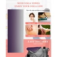 thumbnail image 5 of Grey Purple, Yoga Towel for Hot Yoga Non Slip, Gradient Ombre Modern Abstract Color Art Yoga Mat Towel Absorbent Yoga Sweat Towels Microfiber Hot Yoga Blanket for Bikram Pilates 26"x70", 5 of 7