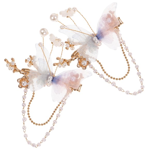 RENACLIPY 2Pcs Elegant Golden Butterfly Hair Clips Decorative Hair Accessories Lightweight and Durable