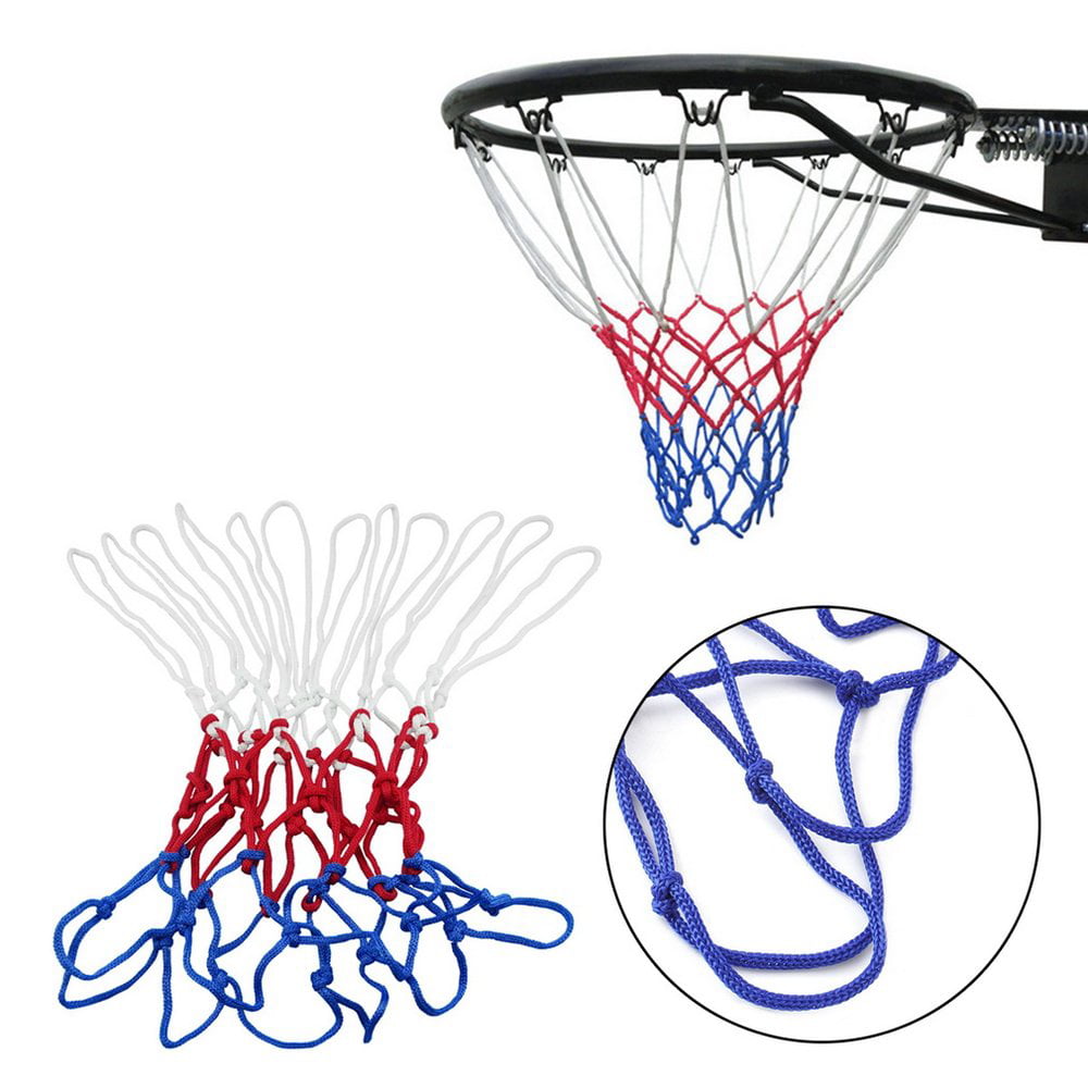 Hoop Durable Nylon Basketball Goal Hoop Net Red/White/Blue Sports 56 cm 