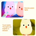 thumbnail image 4 of Lámpara De Sensor Táctil De Silicona Led Lámpara De Palmadita En Forma De Pájaro Lindo 7 Colores De Luz Lámpara De Noche Lámpara De Dormir 1200Mah Lámpara De Noche De Control Remoto Recargable Noticed HA014715-00, 4 of 7