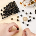 thumbnail image 3 of about 84pcs 10mm Natural Golden Sheen Obsidian Beads Round Obsidian Stone Beads Black Obsidian Beads 1.2mm Hole Round Gemstone Beads Loose Spacer Bead for Bracelet Necklace Jewelry Making, 3 of 9