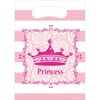 Pink Princess Royalty Plastic Loot Bags,Pack of 8,6 packs