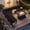 Black, variant on RADIATA Patio Aluminum Furniture Set with Fire Pit Table and Oversized 29" Seats, 7 Pieces Outdoor Sectional Conversation Sofa Set for Backyard, Poolside, 500 lb/Seat, Gray & Red