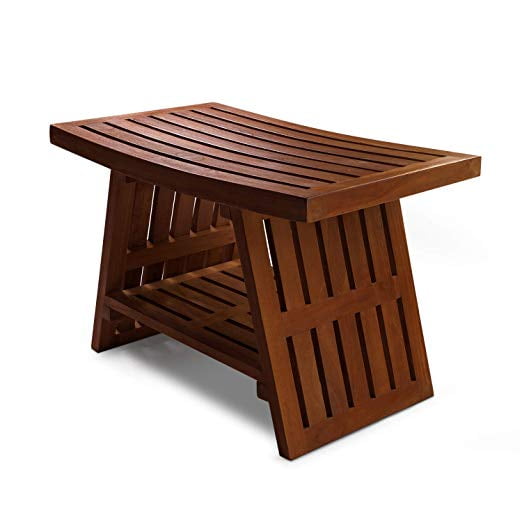 Teakwood Shower Bench Hana Teak Bath Seat by HydroTeak (HTST04) (FULLY ASSEMBLED)