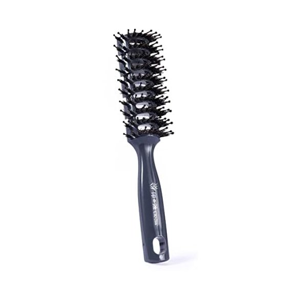 wonima11 Boar Bristle Vent Hair Brush for Men & Women, Vented Hairbrush with Boar & Ball Tipped Nylon Bristles for Short Curly Straight Hair Blow Drying Quickly