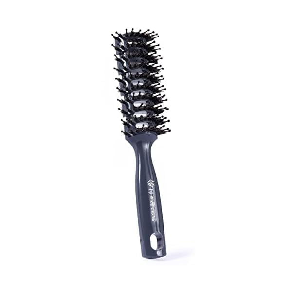 wonima11 Boar Bristle Vent Hair Brush for Men & Women, Vented Hairbrush with Boar & Ball Tipped Nylon Bristles for Short Curly Straight Hair Blow Drying Quickly