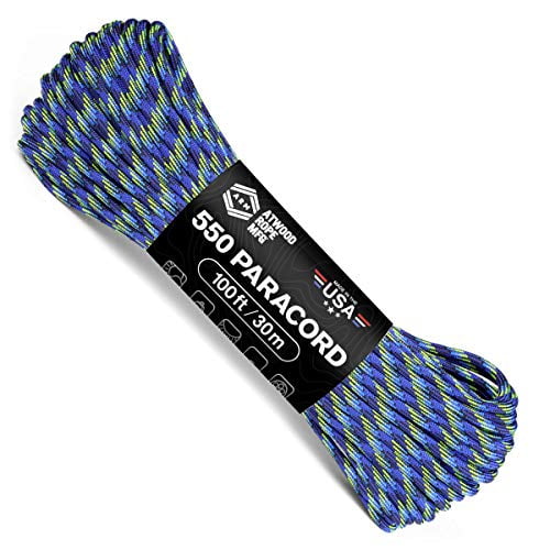 Bracelets Keychain Lanyards Atwood Rope MFG 550 Paracord 300 Feet 7-Strand Core Nylon Parachute Cord Outside Survival Gear Made in USA Handle Wraps