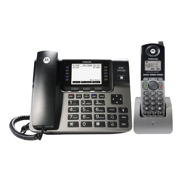 Motorola ML1250 - Système de Répondeur Filaire/sans Fil avec Identification de l'Appelant/attente d'Appel - DECT 6.0 - Capacité d'Appel à 6 Voies - Opération à 4 Lignes