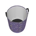 thumbnail image 5 of DouZhe Waterproof Collapsible Large Laundry Baskets, Violet Floral Lavender Prints Circular Hamper with Handles, 5 of 7