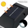 thumbnail image 3 of Outdoor Solar Powered 6 LED Wall Light Garden Security Landscape Lamps Yard Walkway Lighting, 3 of 7