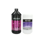 Mia Secret - Liquid Monomer (32oz.) & White Acrylic Powder French-3D (1.5lbs) - Combo