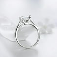thumbnail image 2 of Oryn Jewelry 1.9 Ct Princess Cut Moissanite Band - 14K White Gold Plated Wedding Ring - Prong Set Forever Moissanite Bands - Birthday Jewelry Gift for Women, 2 of 5