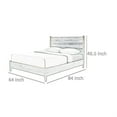 thumbnail image 6 of Carry Queen Bed, Beige Boucle Upholstered Headboard Walnut Brown Solid Wood, 6 of 7
