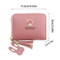 thumbnail image 6 of Stylago Women's Mini Wallet with Tassel Multiple Compartments Credit Card Holder Ladies Leather Zipper Pockets Purses Blue, 6 of 6