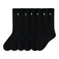 thumbnail image 1 of Polo Ralph Lauren Classic Cotton Crew Sock, Black, One Size, 1 of 7