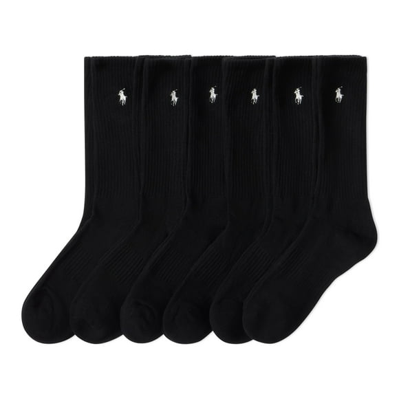 Polo Ralph Lauren Classic Cotton Crew Sock, Black, One Size
