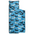 thumbnail image 2 of Dachshund and Polka Dot Blue Pattern Teens Toddler Nap Mat with Pillow, Sleeping Mat Bag for Preschool Daycare 60"x20", 2 of 6