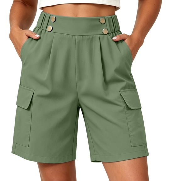 Byworldtasic Women's Lightweight Hiking Shorts with Pockets Running Casual Cargo Shorts for Golf Travel Athletic Camping